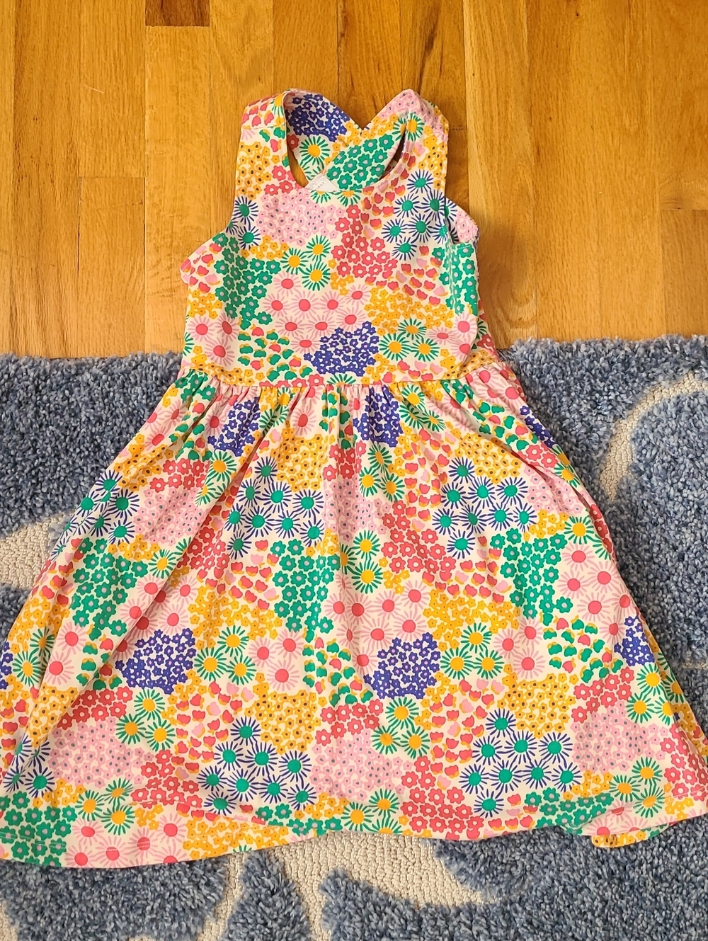 Hanna Andersson Bright Floral Patchwork Tank Dress